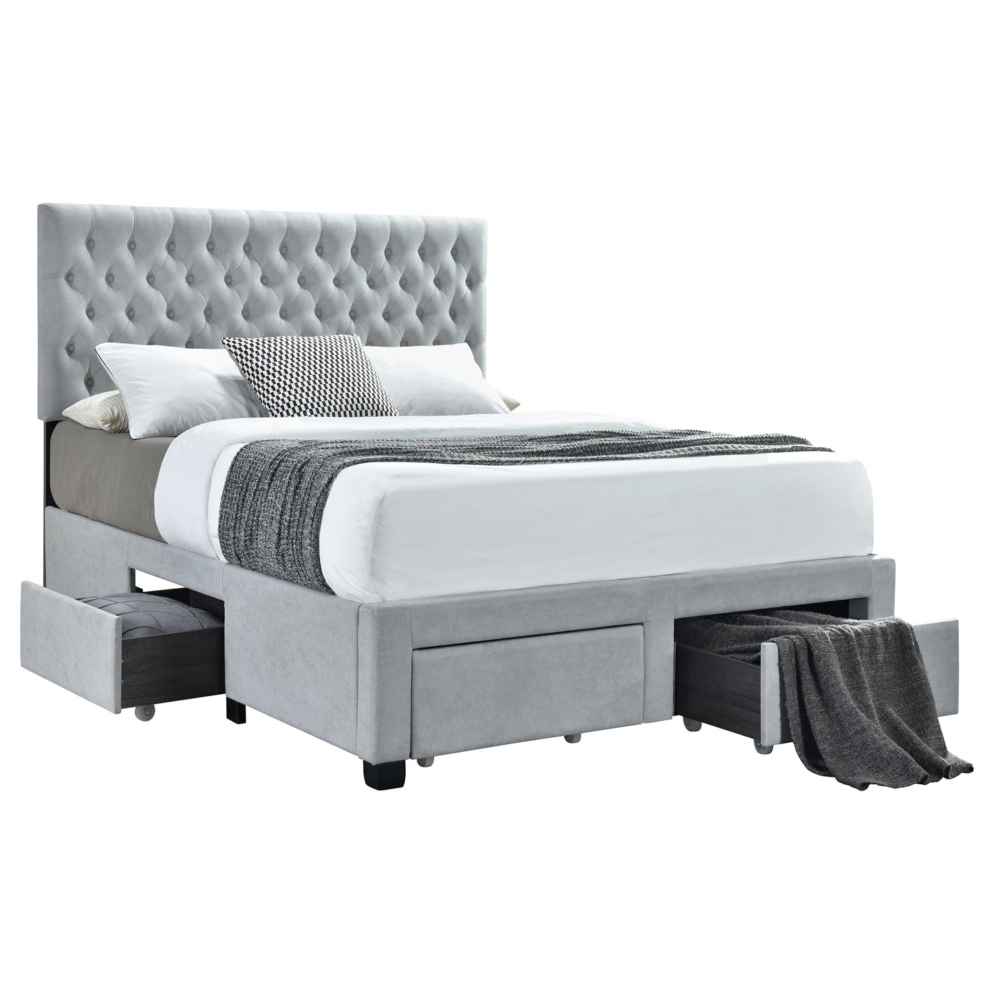 4 Draw Storage Bed - Light