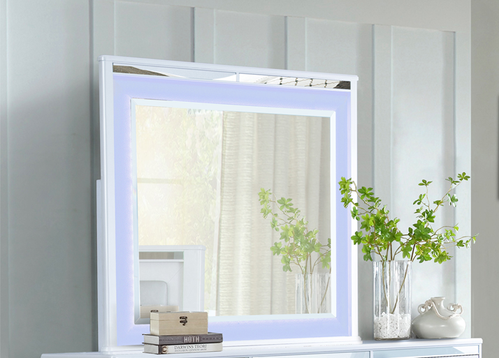 White Up Light Dresser