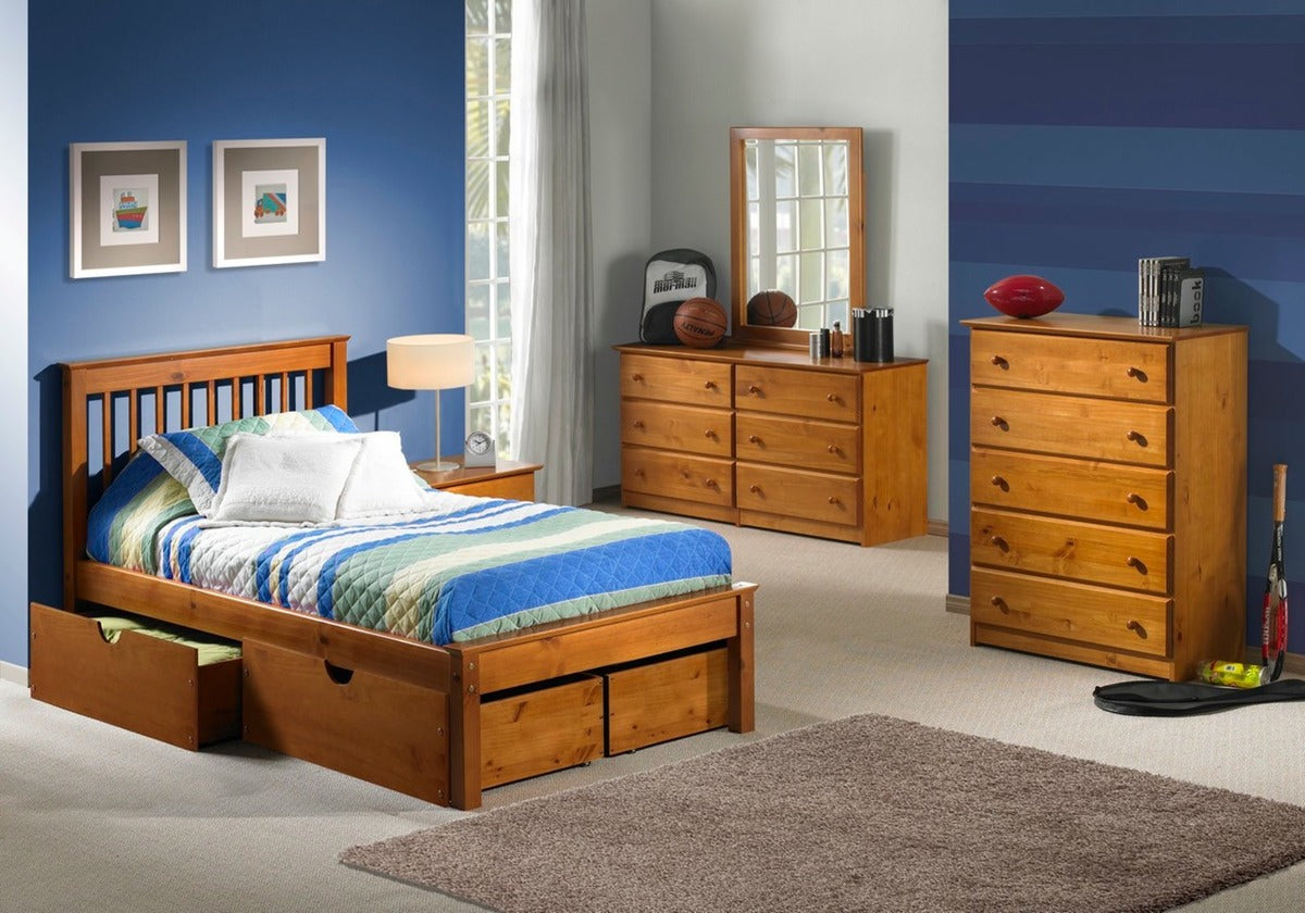 Laguna Platform Bed Pecan