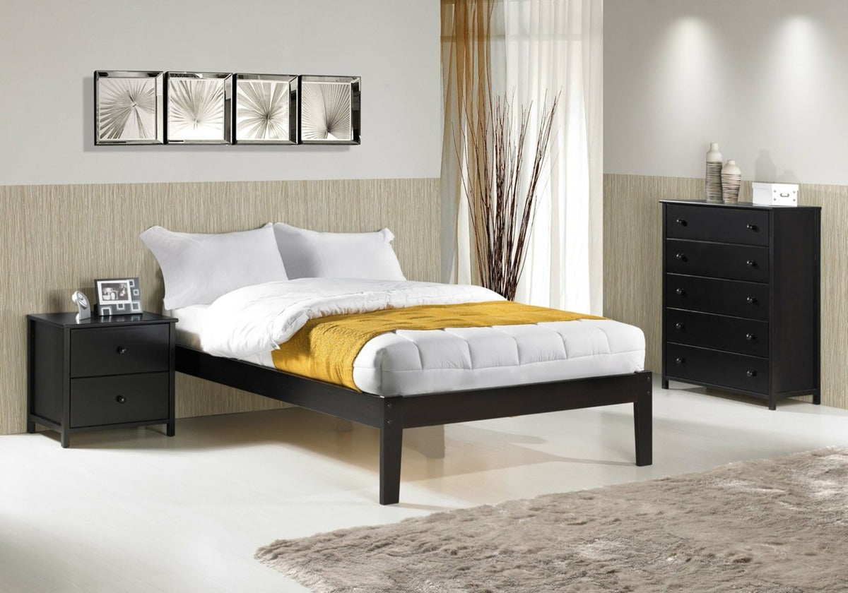 V Platform Bed Espresso