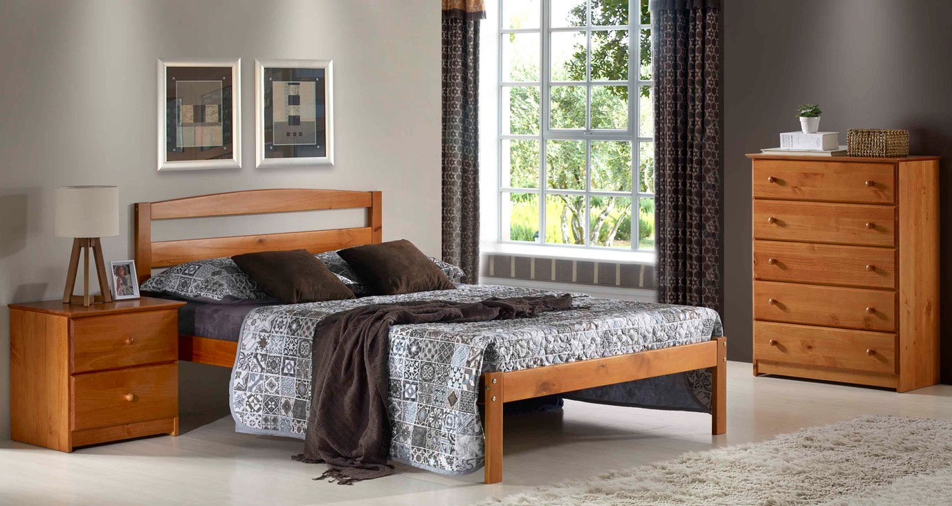 B Platform Bed Pecan