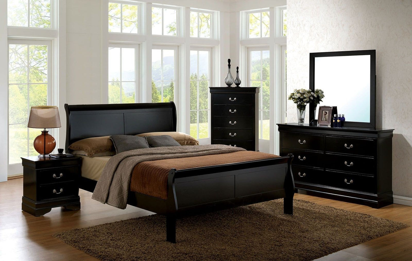 Louie Black Bedroom Set