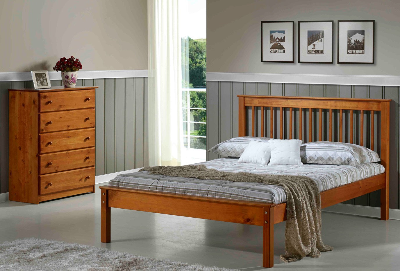 Laguna Platform Bed Pecan