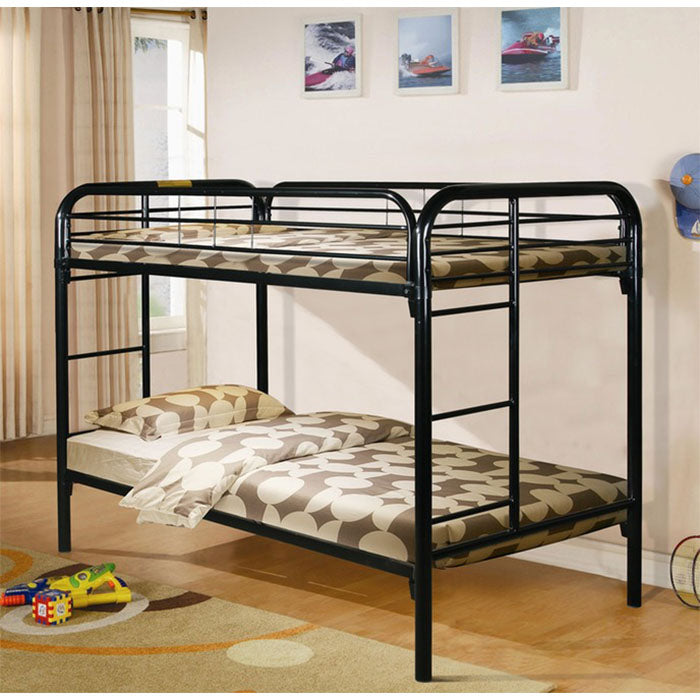 Black Metal Twin over Twin Bunk Bed