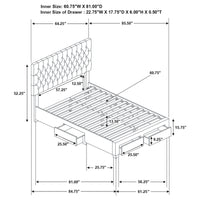 4 Draw Storage Bed - Light