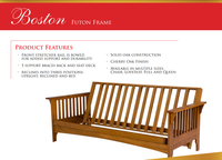 Boston Oak Wood Futon