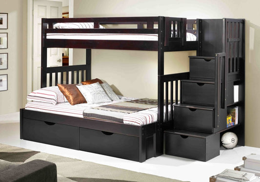 Staircase Bunk Bed Espresso