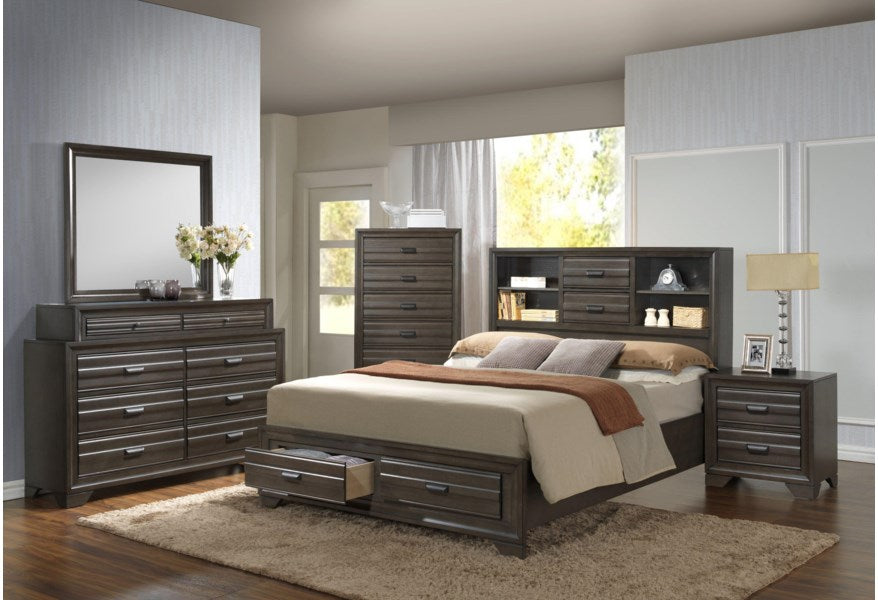 Bookcase W/Draws Bedroom Set