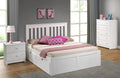York White Platform Bed
